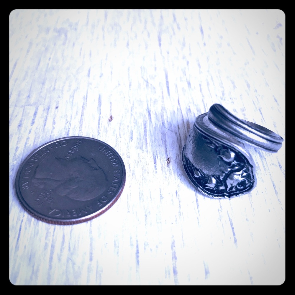 PEWTER SPOON RING! Size 5